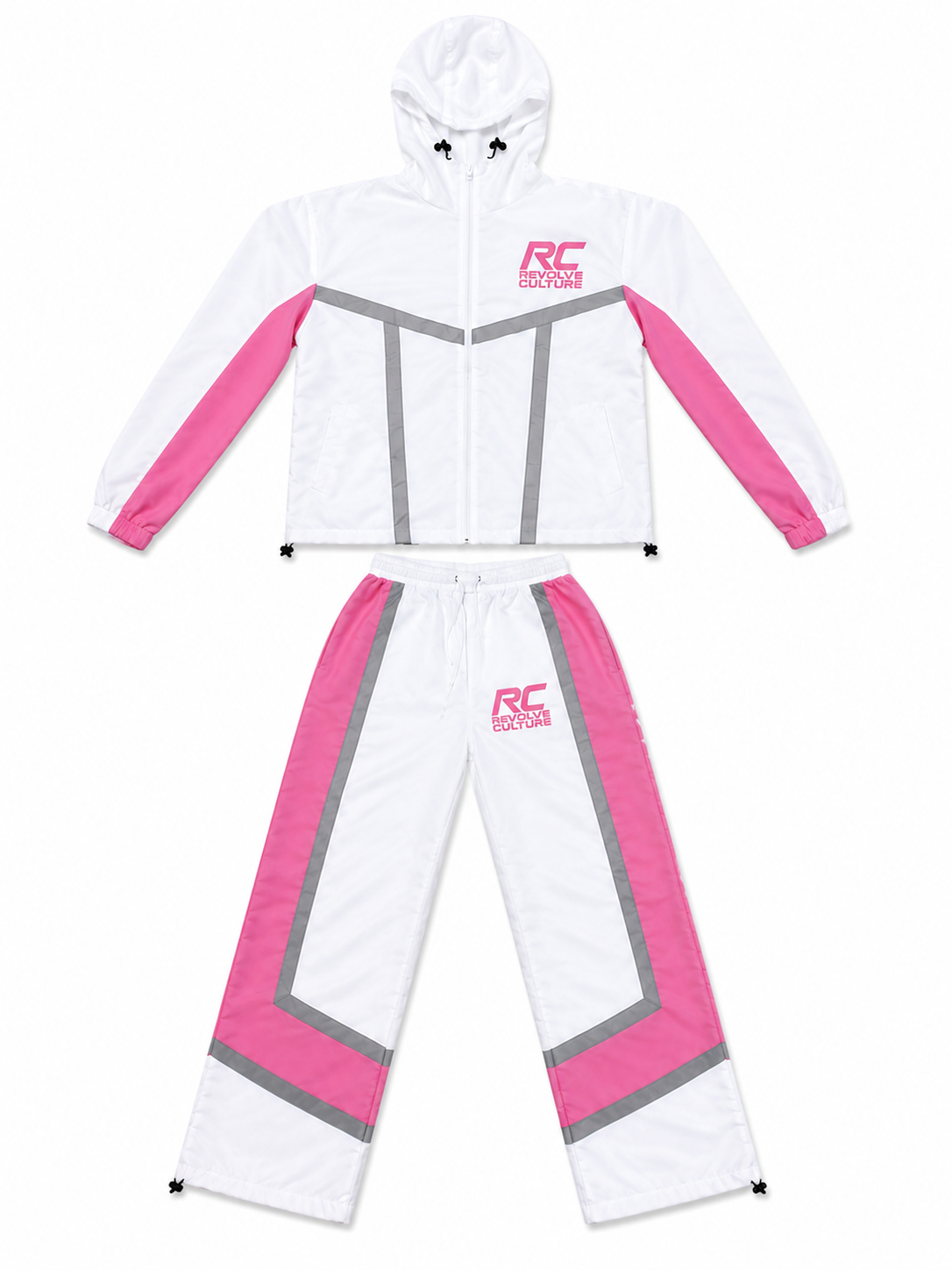 Pink Reflective Windbreaker Set